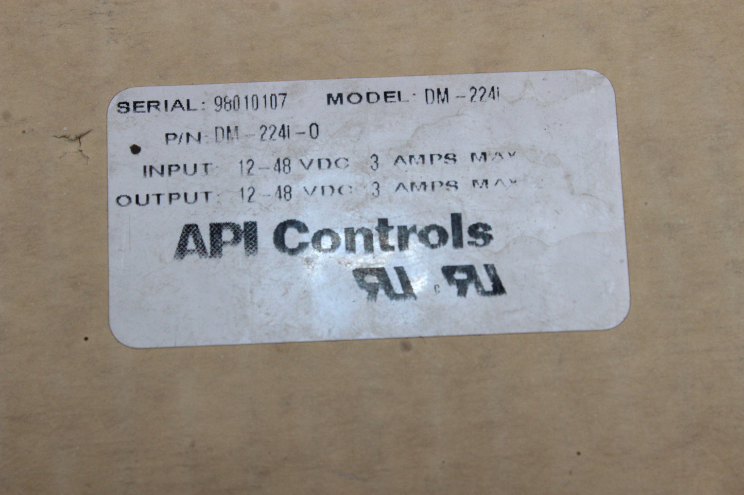 NEW | API CONTROLS | DM-224I-O |