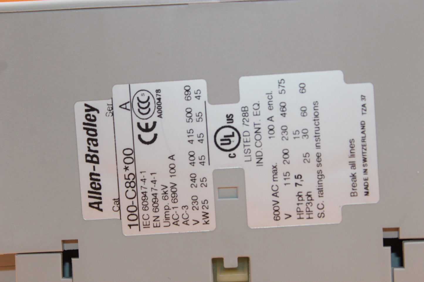 NEW | ALLEN BRADLEY | 100S-C85KL14BC |
