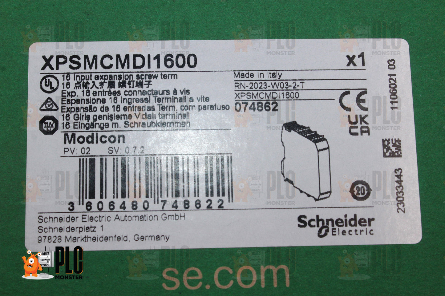 NEW OPEN BOX | SCHNEIDER ELECTRIC | XPSMCMDI1600 |