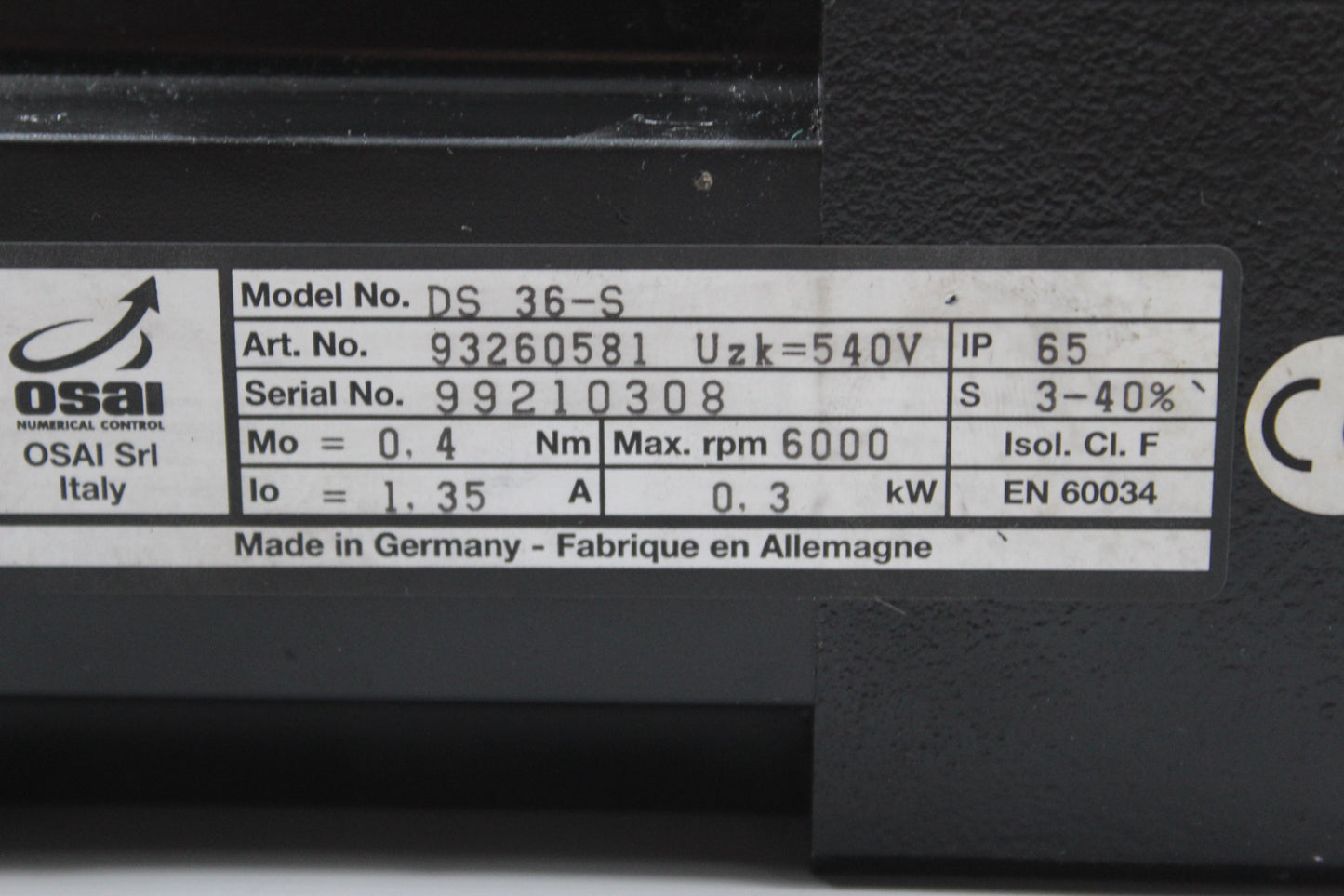 NEW OPEN BOX | OSAI | DS 36-S SN99210308 |