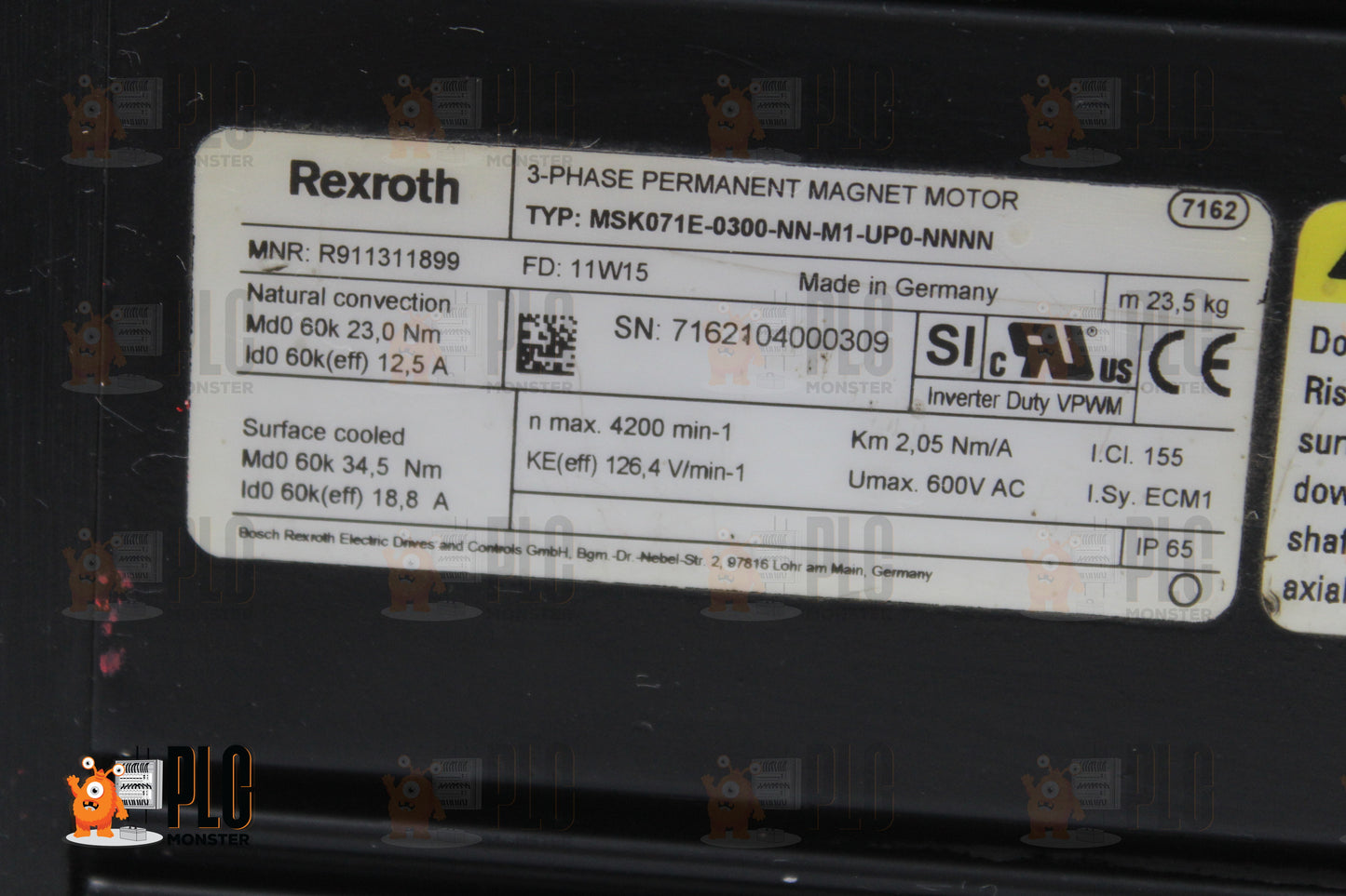 PREOWNED | REXROTH | MSK071E-0300-NN-M1-UP0-NNNN