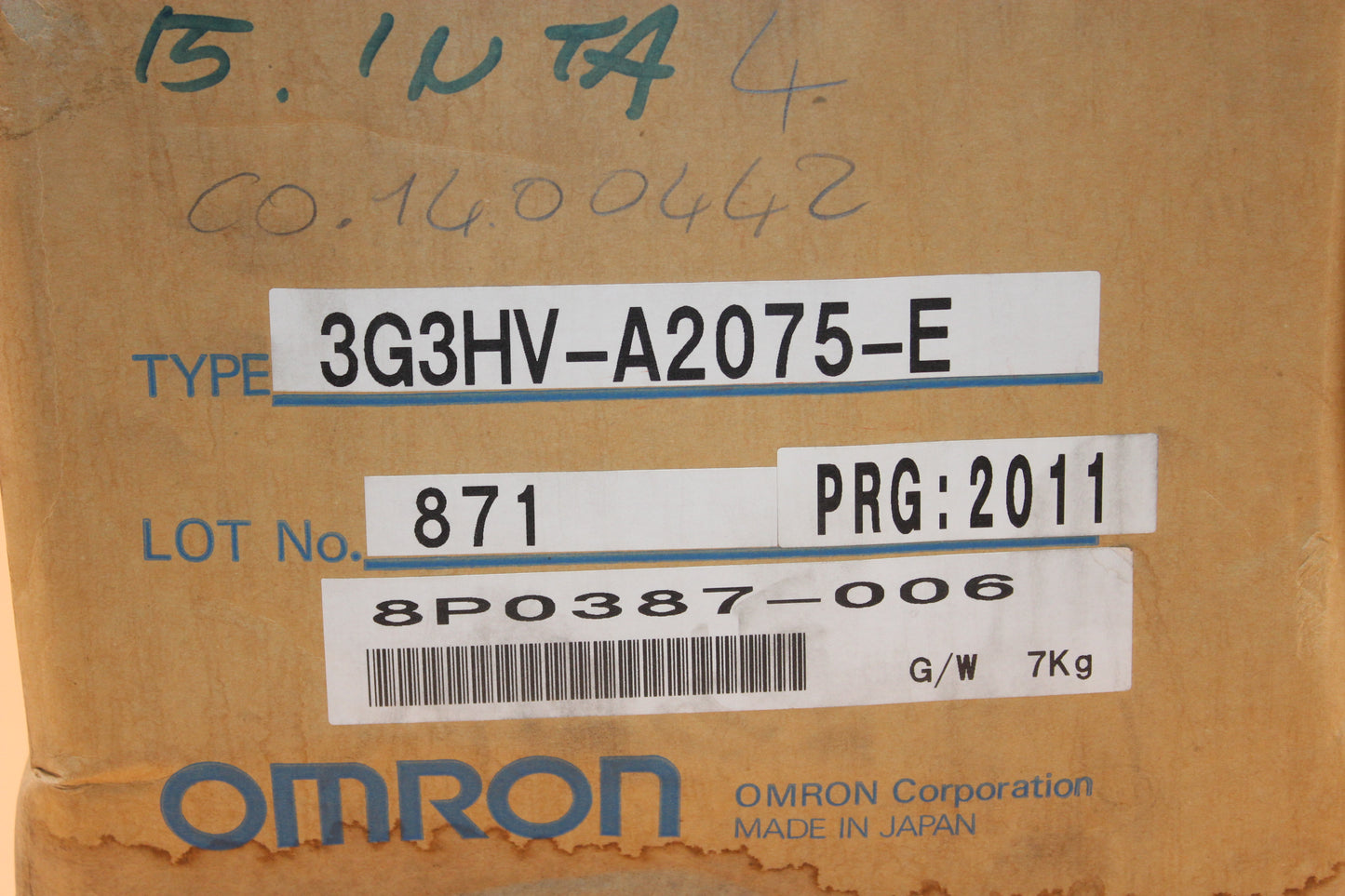 NEW | OMRON | 3G3HV-A2075-E |