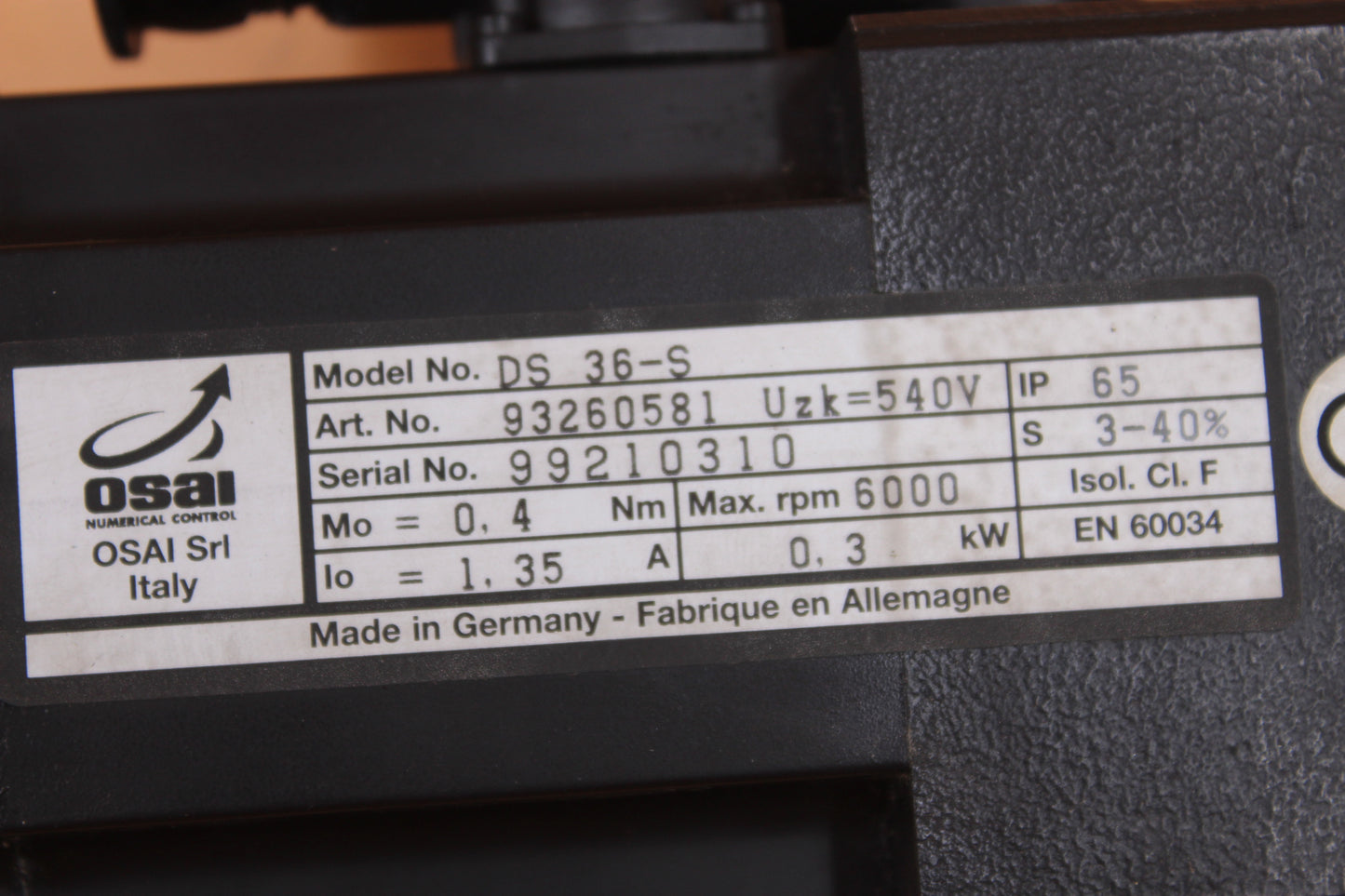 NEW NO BOX | OSAI | DS 36-S |