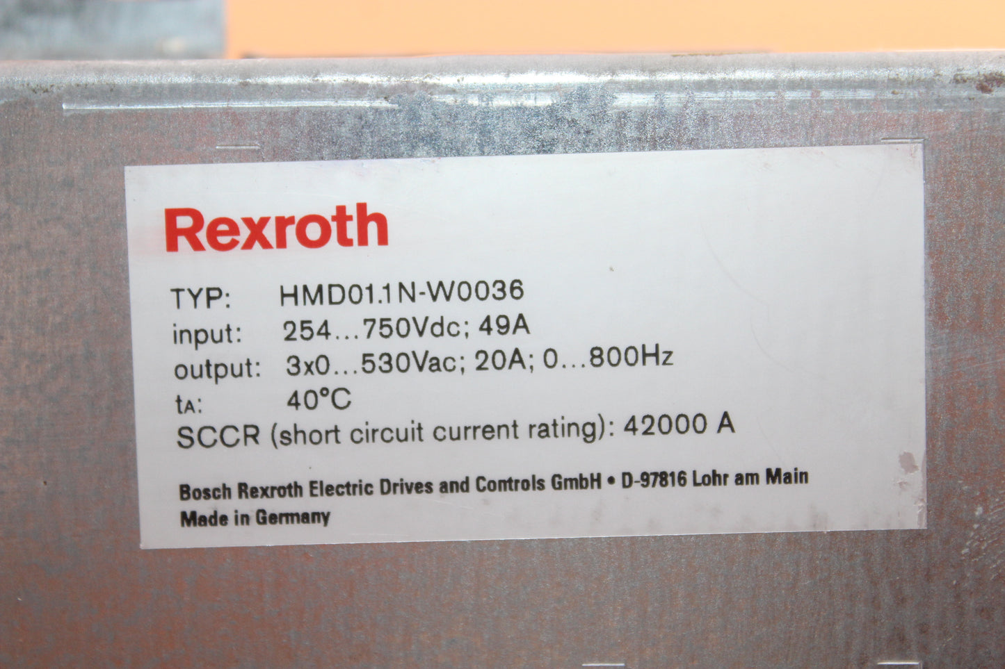 PREOWNED | REXROTH | HMD01.1N-W0036 |