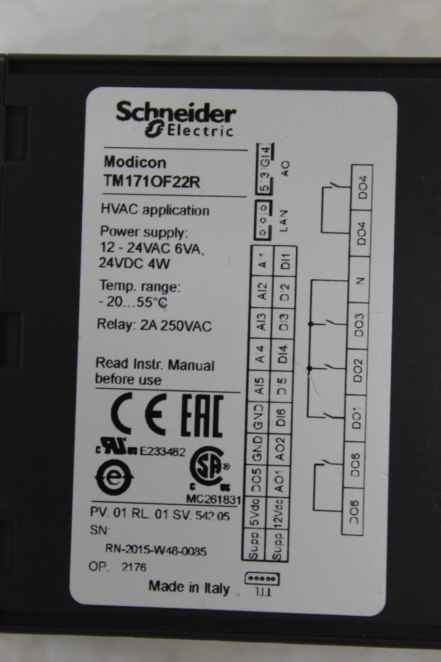 NEW NO BOX | SCHNEIDER ELECTRIC | TM171OF22R |