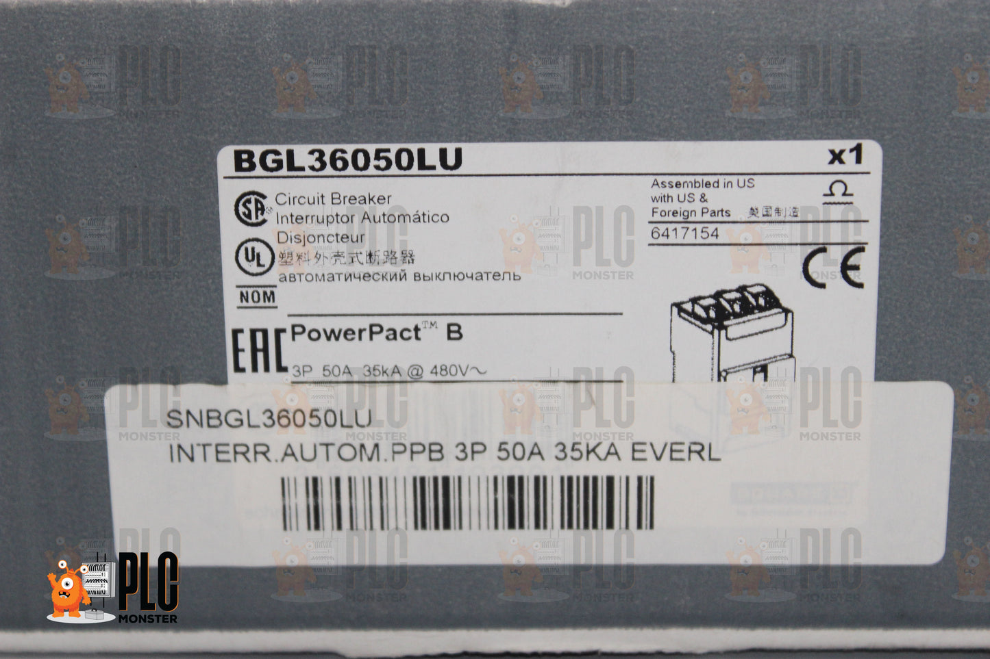 NEW OPEN BOX | SQUARE D | BGL36050LU |
