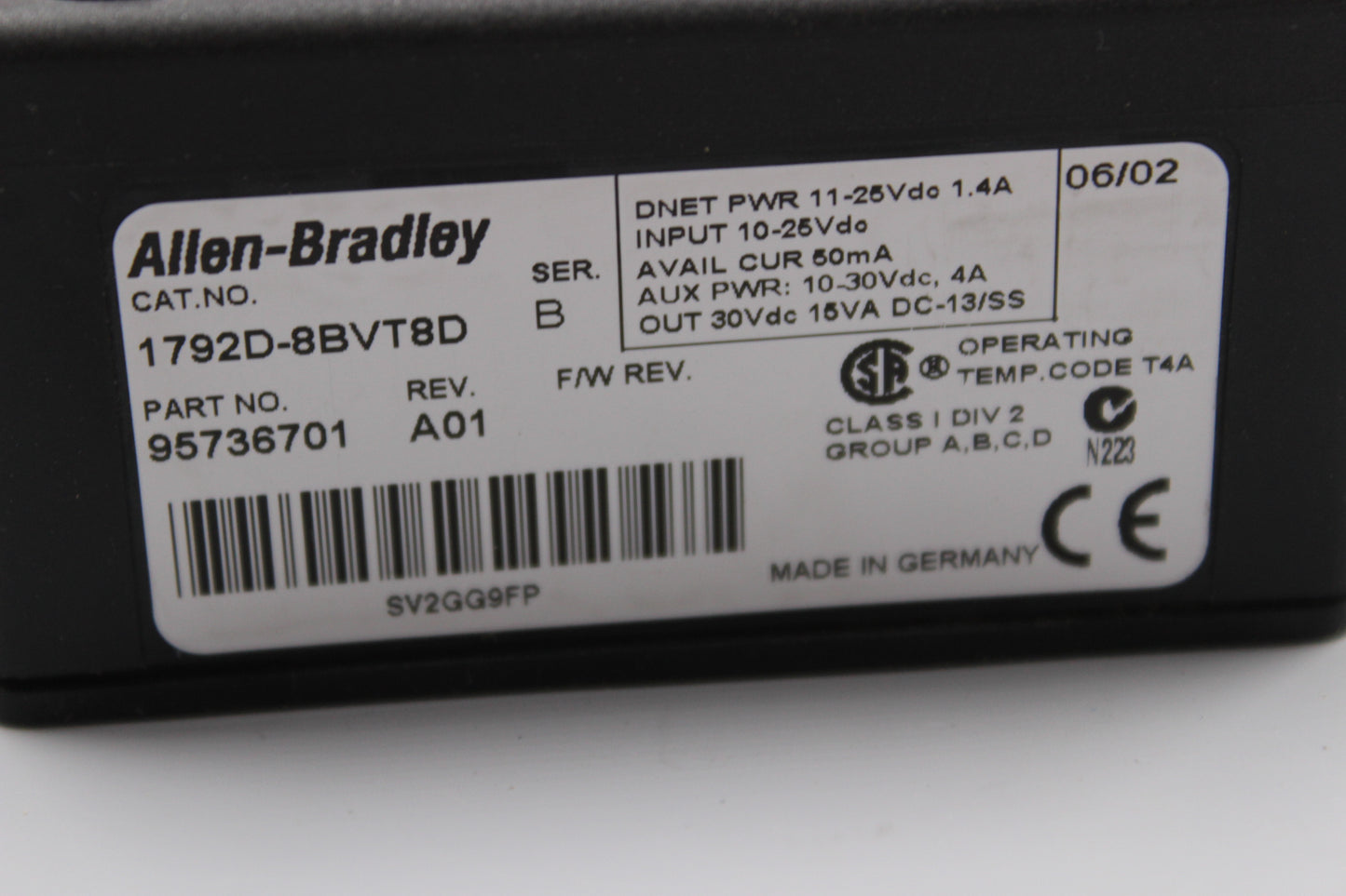 NEW | ALLEN-BRADLEY | 1792D-8BVT8D |