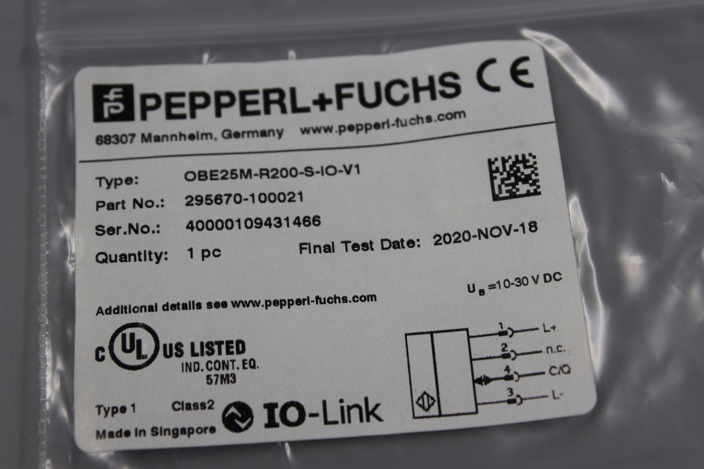 NEW | Pepperl+Fuchs | OBE25M-R200-S2EP-IO-V1 |