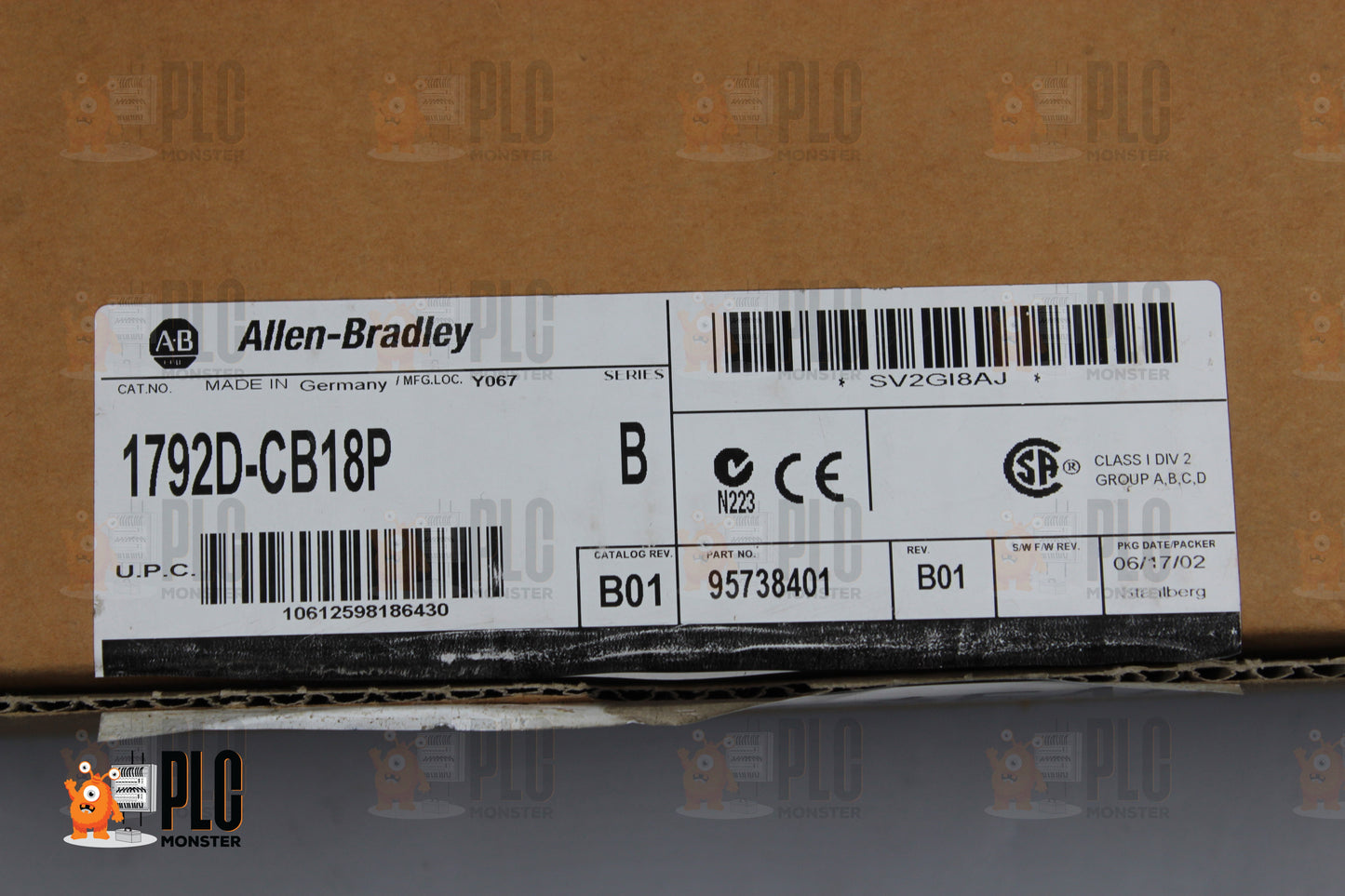 NEW | ALLEN-BRADLEY | 1792D-CB18P |