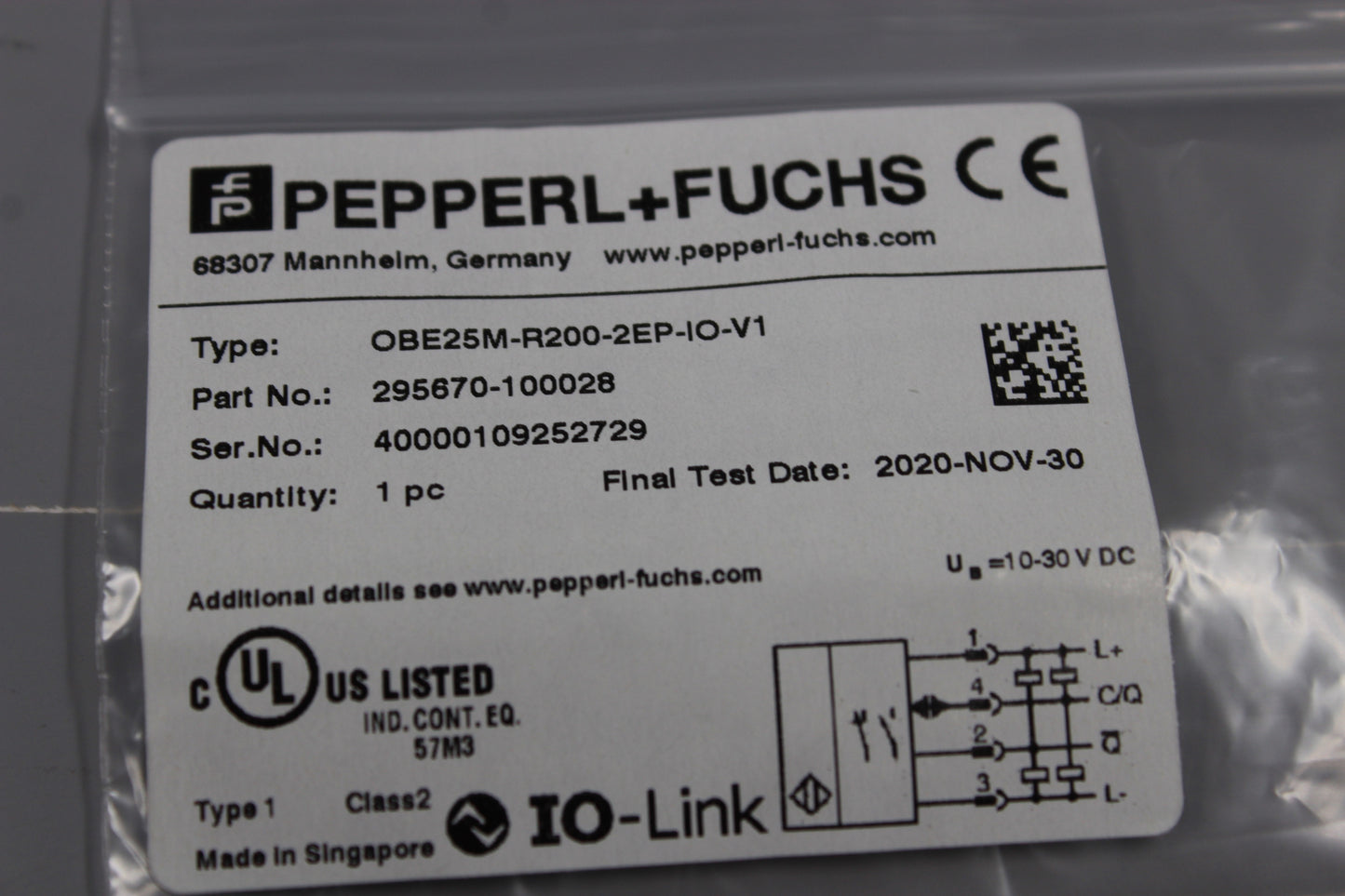 NEW | Pepperl+Fuchs | OBE25M-R200-S2EP-IO-V1 |