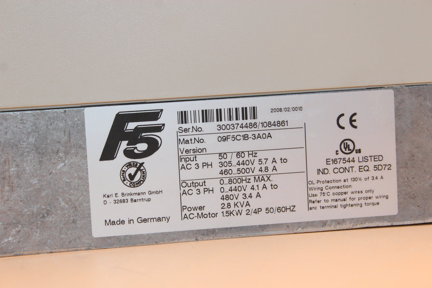 NEW | KEB | F5 09F5C1B-3A0A |