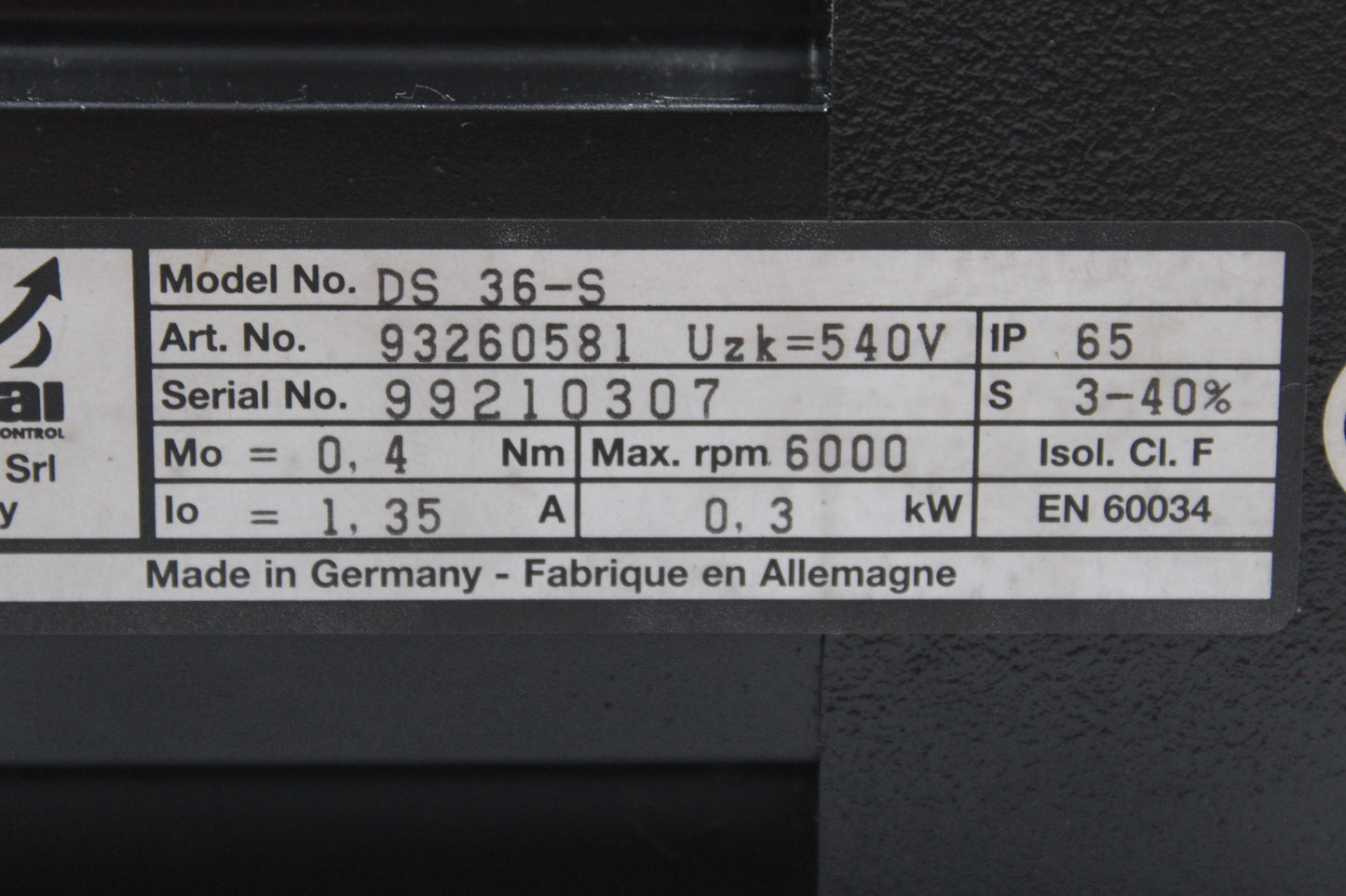 NEW OPEN BOX | OSAI | DS 36-S  SN99210307 |