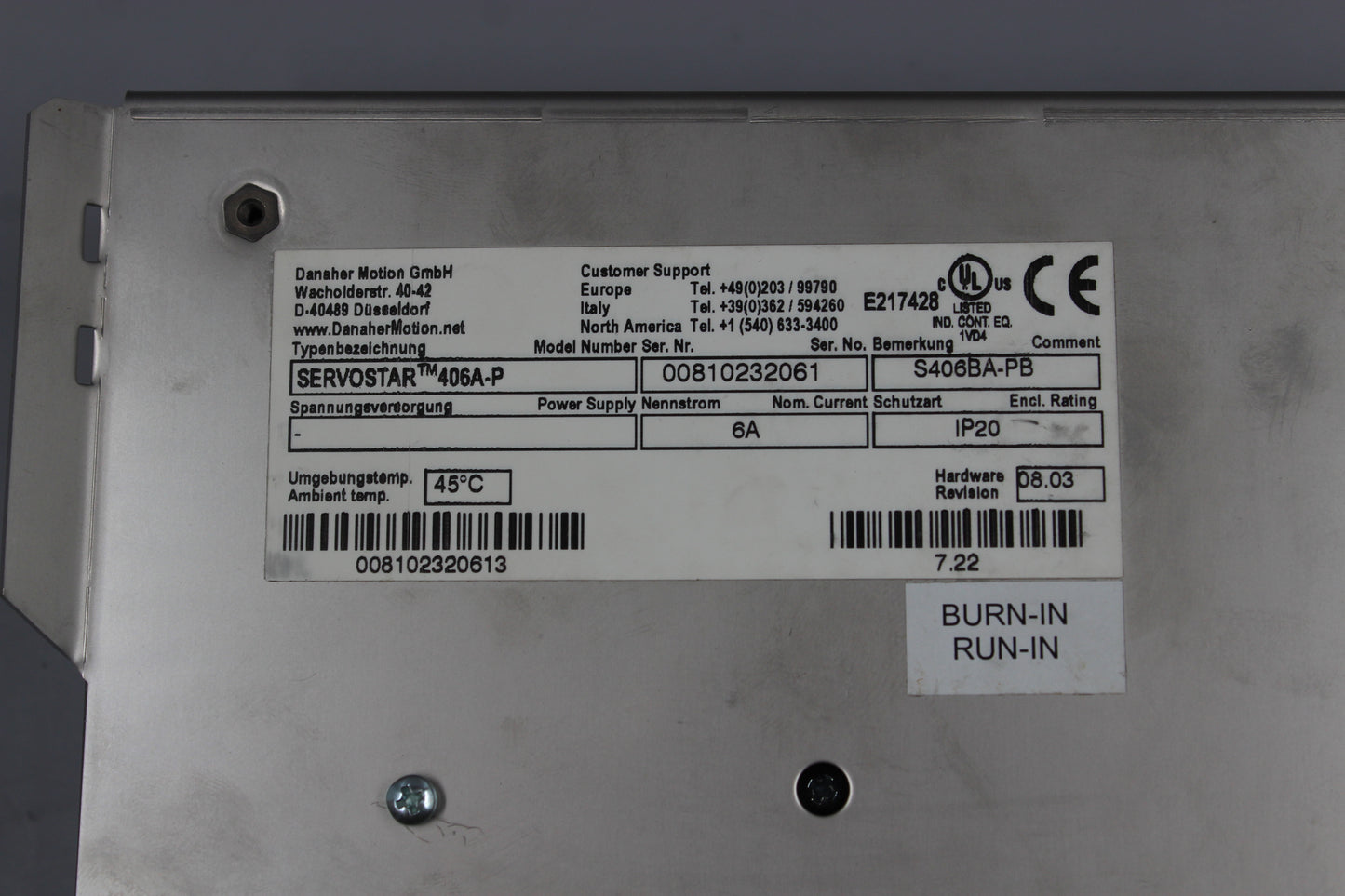 PREOWNED | SERVOSTART |  406A-P |