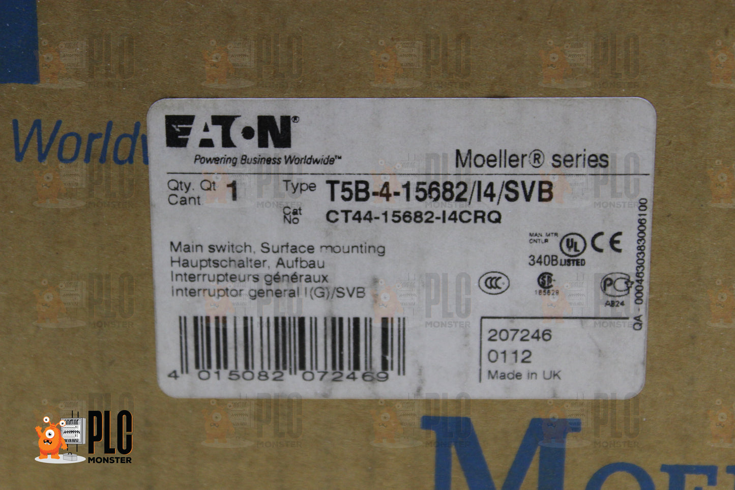 NEW OPEN BOX | MOELLER | T5B-4-15682/I4/SVB |