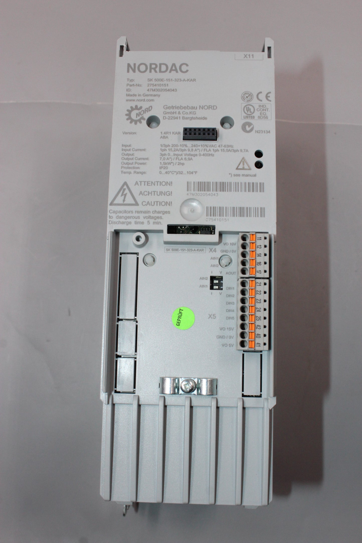 PREOWNED | NORDAC  | SK 500E-151-323-A-KAR |