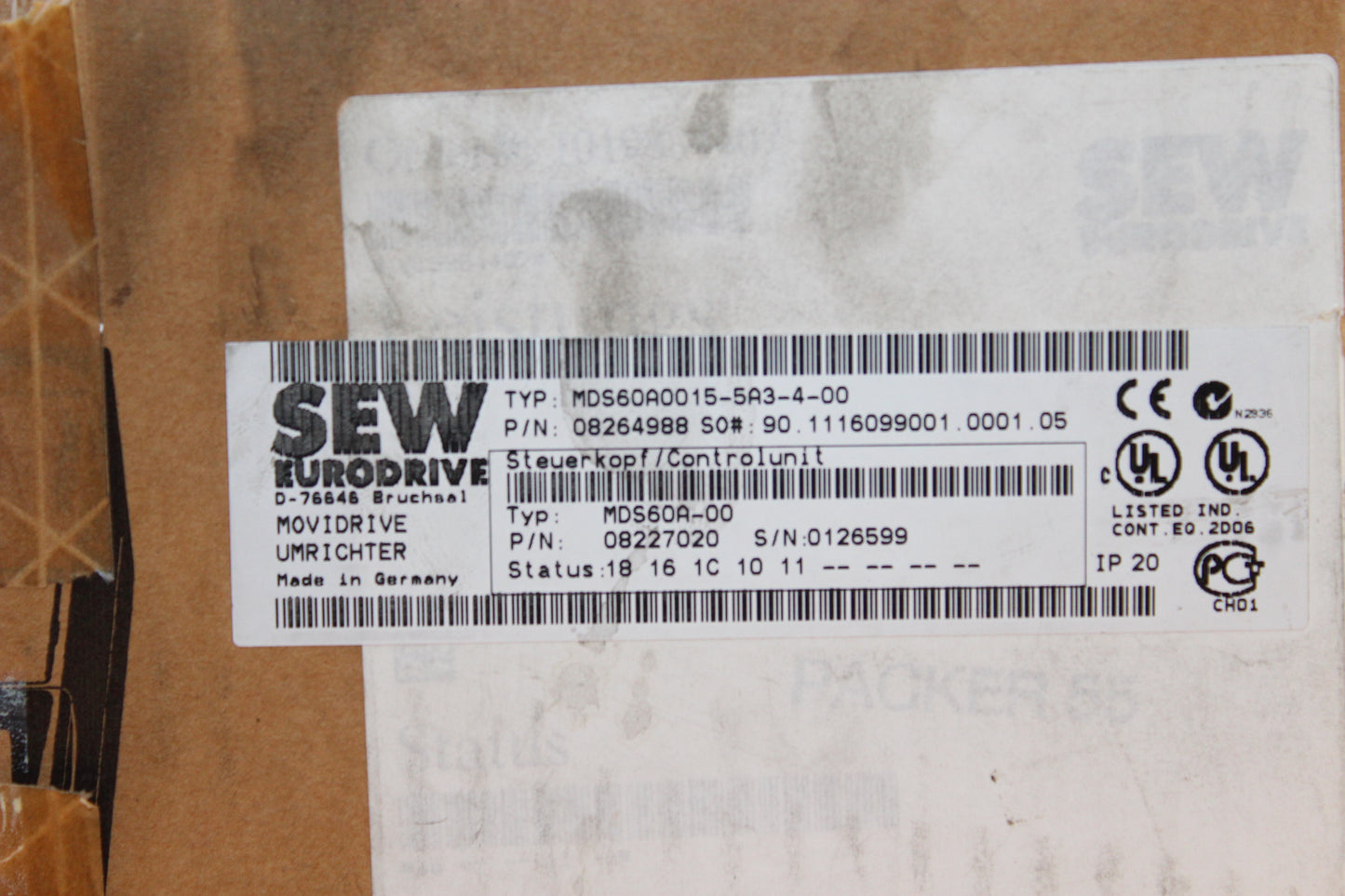 NEW | SEW | MDS60A0015-5A3-4-00 |