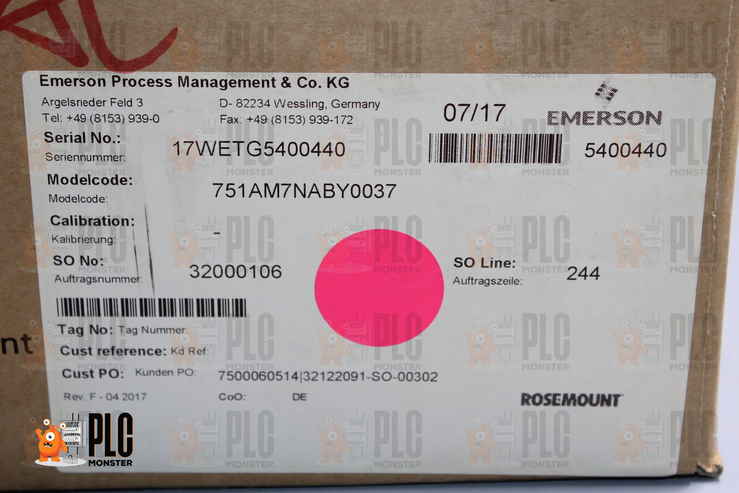 NEW | EMERSON | 751AM7NABY0037 |