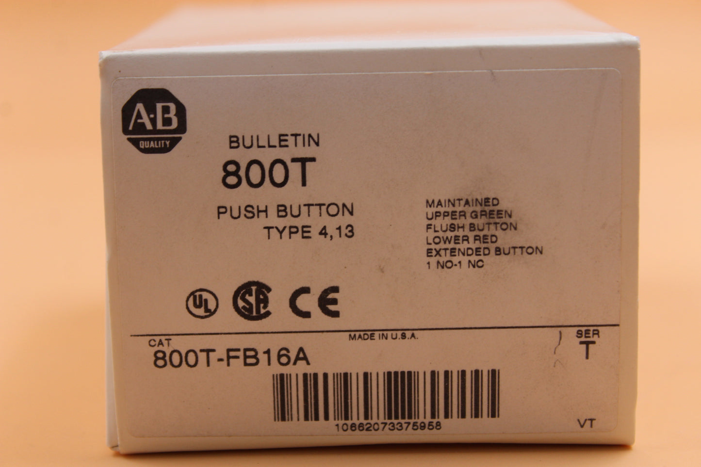 NEW | ALLEN BRADLEY | 800T-FB16A |