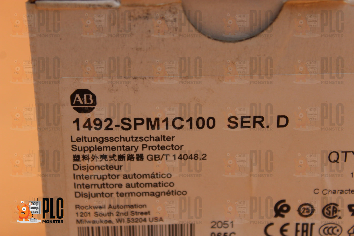 LOT OF 2 | NEW | Allen-Bradley | 1492-SPM1C100 |