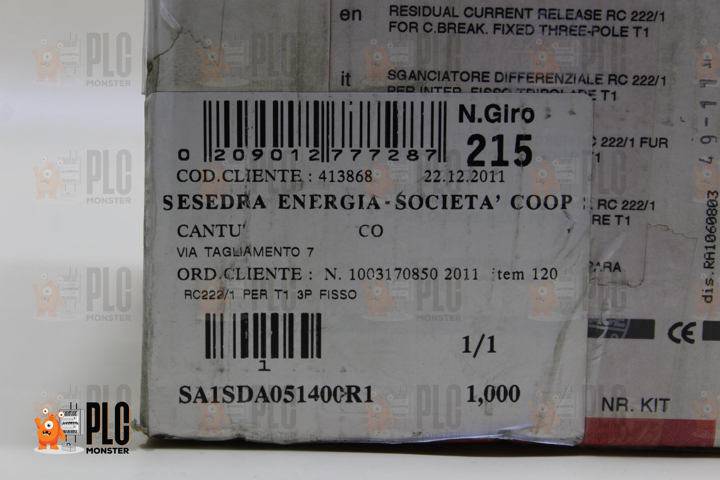 NEW SEALED BOX | ABB | 1SDA051400 |