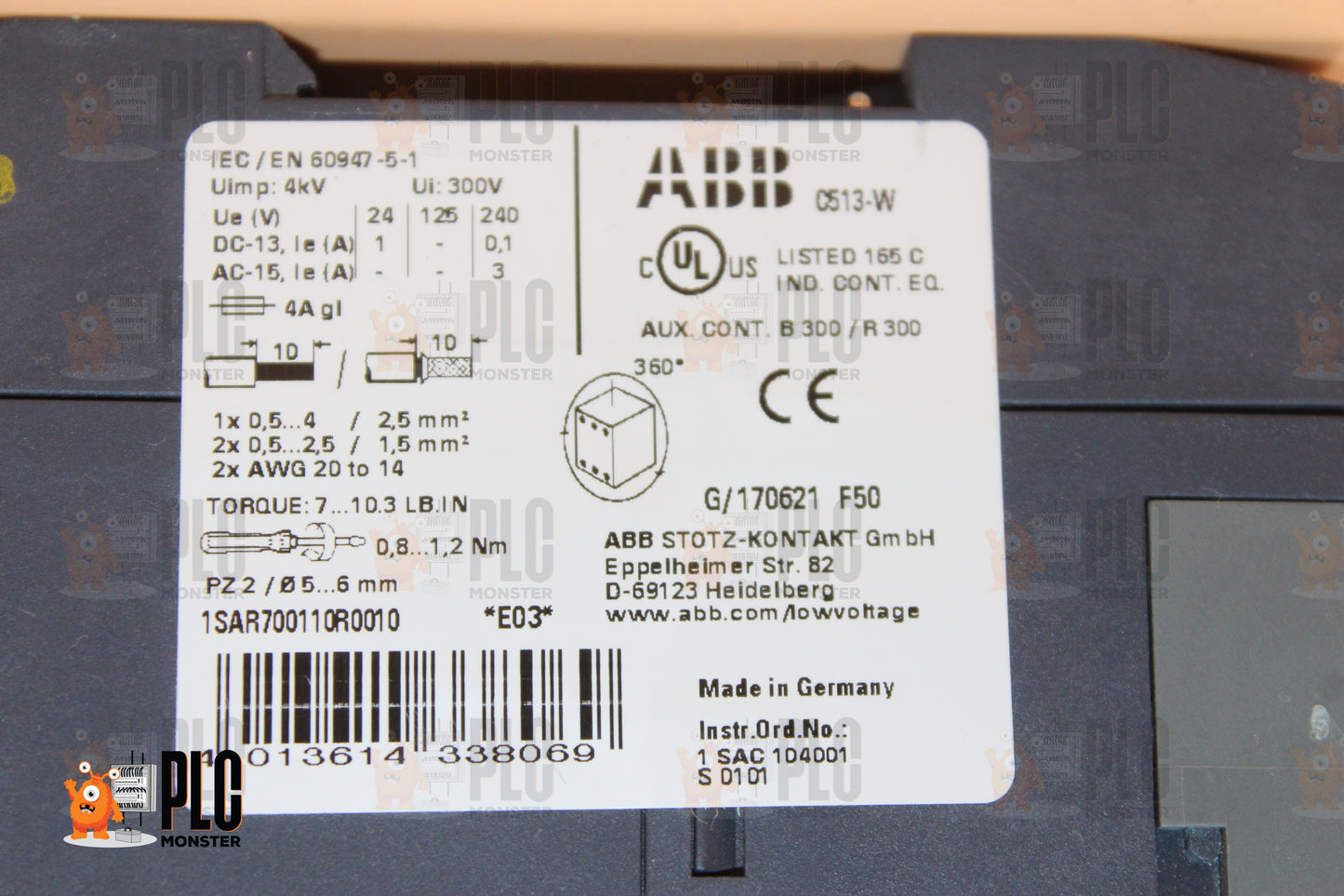 NEW NO BOX | ABB | 1SAR700110R0010 |