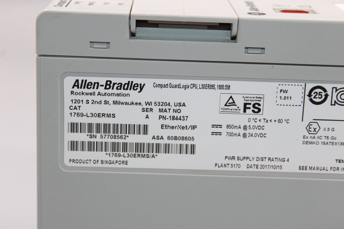 PREOWNED | ALLEN-BRADLEY | 1769-L30ERMS |