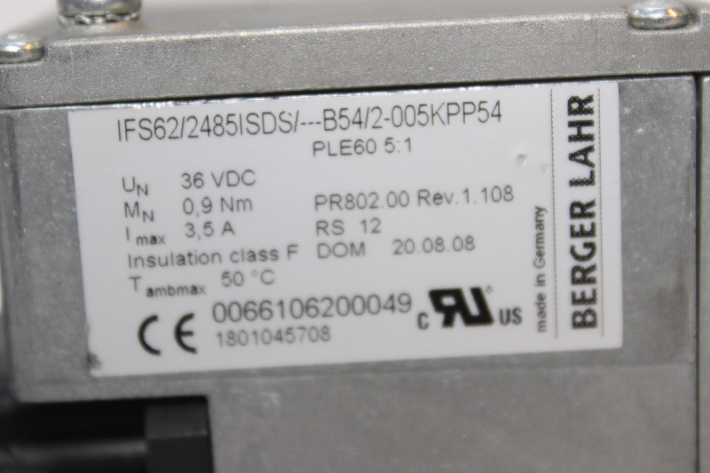 NEW NO BOX | BERGER LAHR | IFS62/2485ISDS |