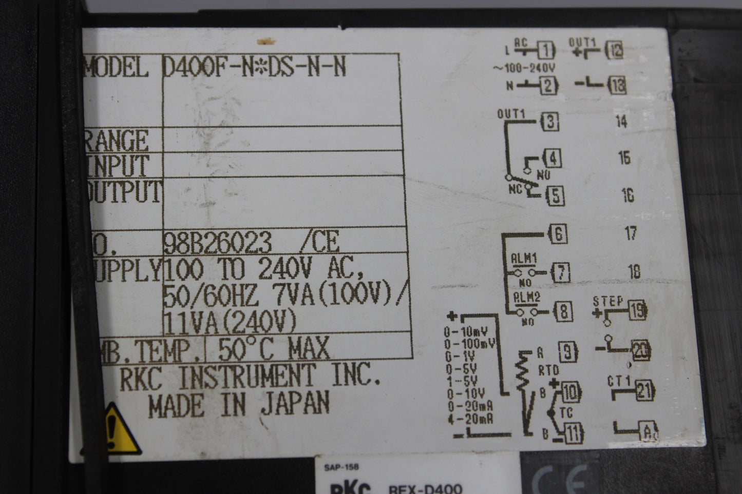 PREOWNED | RKC | REX-D400 |