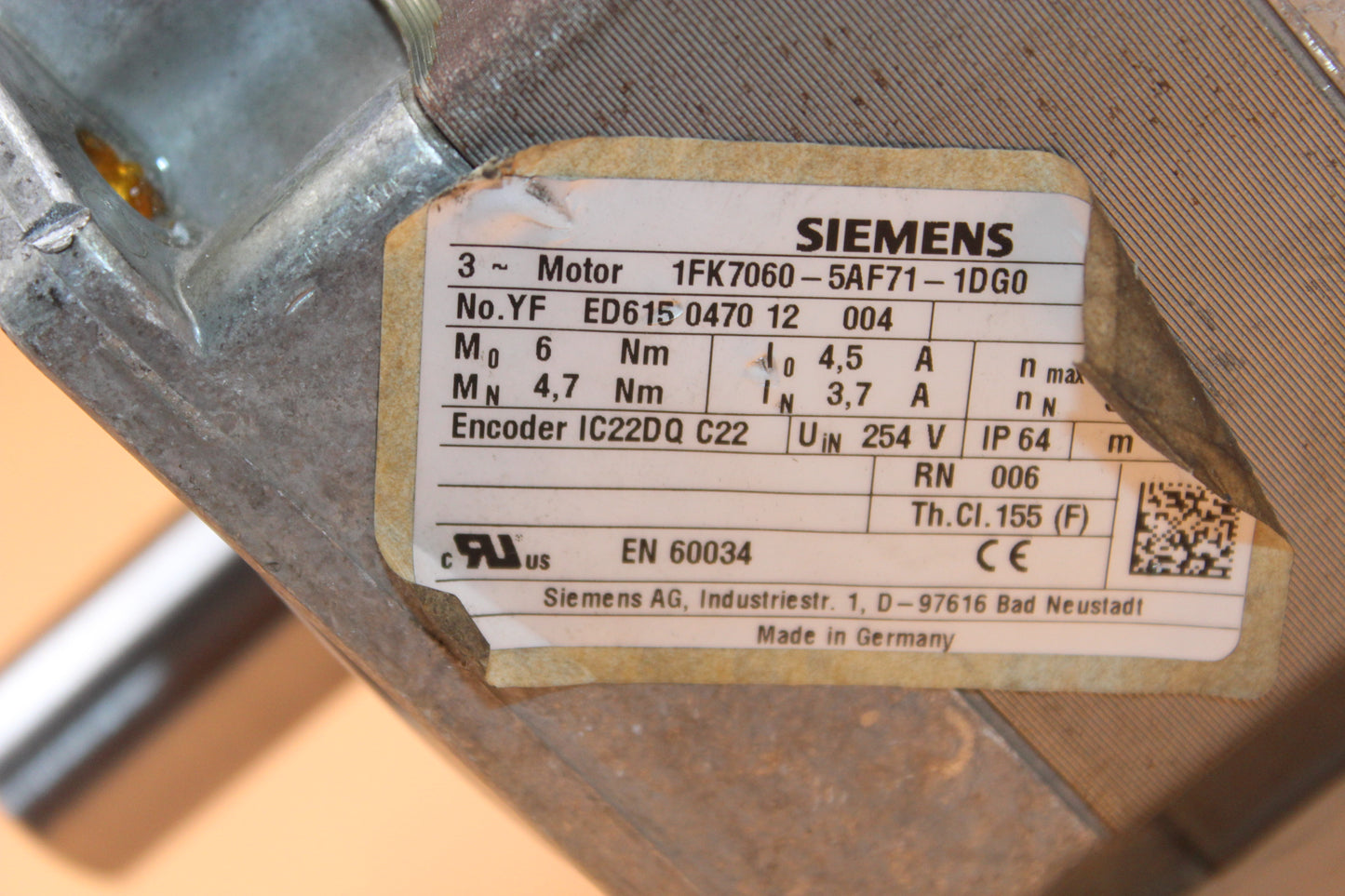 NEW OPEN BOX | SIEMENS | 1FK7060-5AF71-1DG0 |