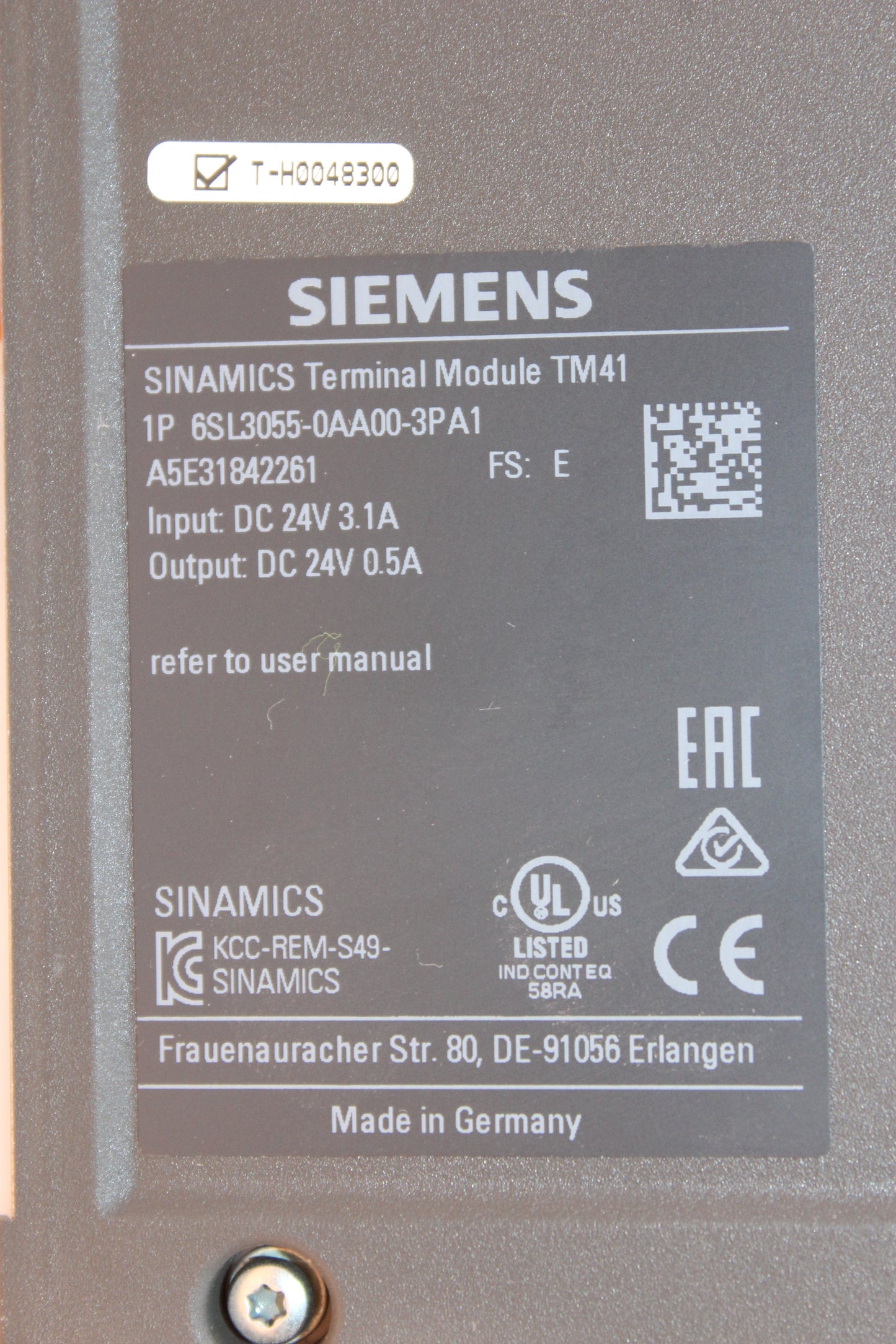 PREOWNED | SIEMENS | 6SL3055-0AA00-3PA1 |