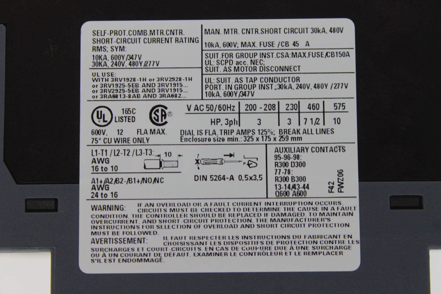 NEW NO BOX | SIEMENS | 3RA6250-2DB32 |