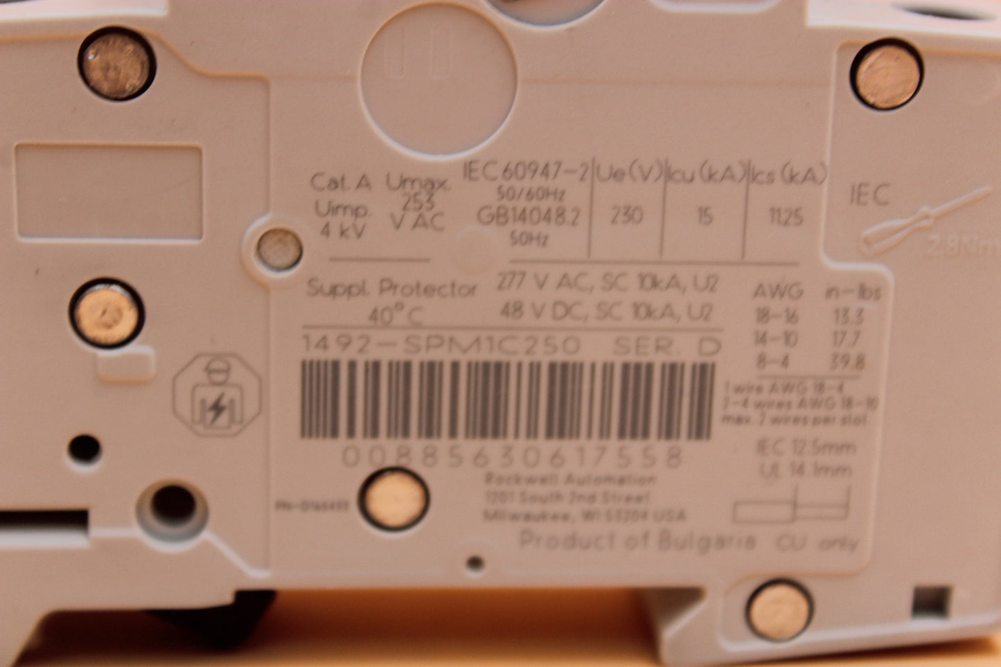 NEW | ALLEN-BRADLEY | 1492-SPM1C250 |