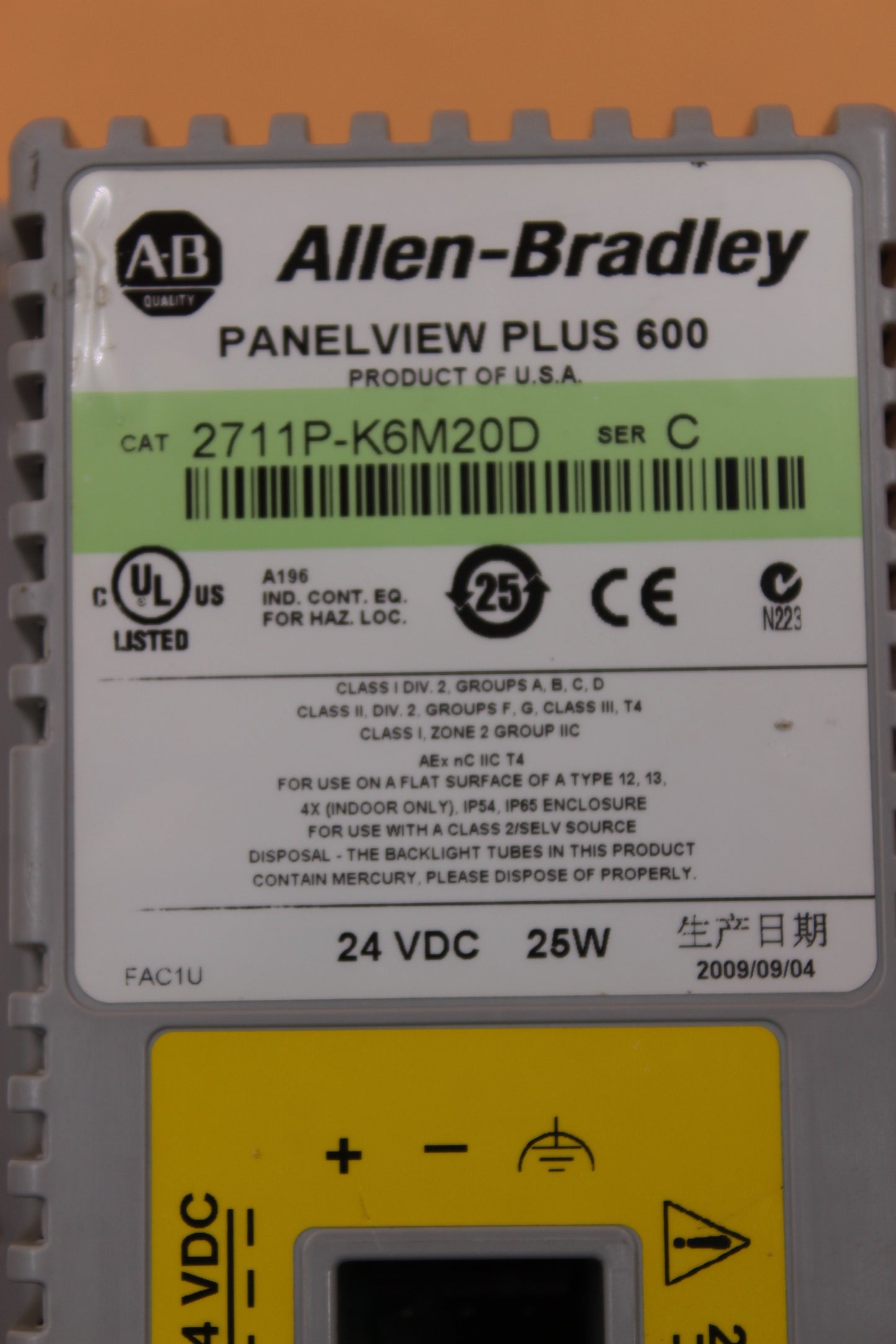 PREOWNED | ALLEN-BRADLEY | 2711P-K6M20D |